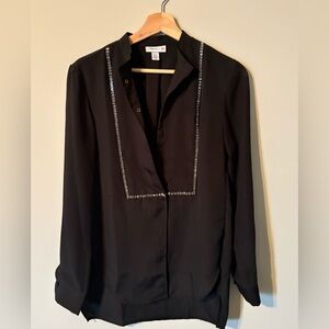 3.1 Phillip Lim for Target long-sleeve button-front black blouse